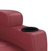 vidaXL Sill&oacute;n reclinable de cuero sint&eacute;tico rojo tinto