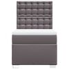 vidaXL Cama box spring con colch&oacute;n cuero sint&eacute;tico gris 100x200 cm