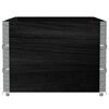 vidaXL Collares de palets 3 uds madera maciza de pino negro 120x80 cm