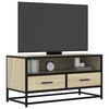 vidaXL Mueble TV metal y madera ingeniería roble Sonoma 80x34,5x40 cm