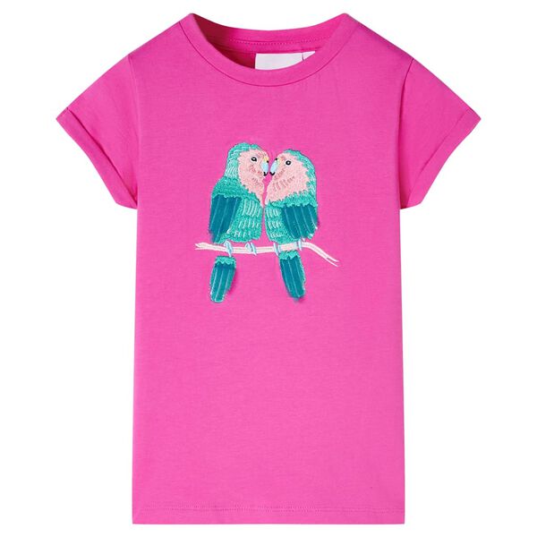 Camiseta infantil rosa oscuro 116