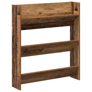 vidaXL Zapatero de pared madera de ingenier&iacute;a envejecida 80x18x90 cm