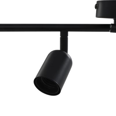 vidaXL Lámpara de focos con 4 luces negro E27 60 cm