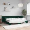 vidaXL Sof&aacute; cama nido terciopelo verde oscuro 90x200 cm