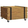 vidaXL Mesa de Caf&eacute; Marr&oacute;n 60 x 60 x 38 cm Madera de teca maciza