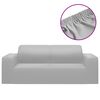 vidaXL Funda el&aacute;stica para sill&oacute;n de 2 plazas poli&eacute;ster jersey gris