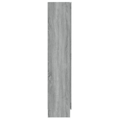 vidaXL Vitrina madera contrachapada gris Sonoma 82,5x30,5x150 cm