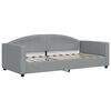 vidaXL Sofá cama con colchón tela gris claro 90x190 cm