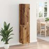 vidaXL Aparador alto 2 pcs Madera envejecida Madera de ingenier&iacute;a