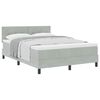 vidaXL Cama tipo Box Spring Gris Claro 140 x 190 cm Terciopelo