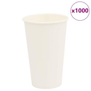 vidaXL Tazas de caf&eacute; de papel 1000 uds 16oz 400ml blanco