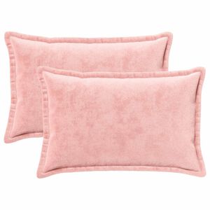 vidaXL Funda de almohada 2 pcs HOUTEN Rosa 50 x 80 cm Franela