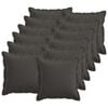 vidaXL Funda de almohada 12 uds. HOUTEN Gris oscuro 45 x 45 cm