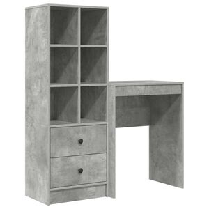 vidaXL Escritorio Gris Concreto 105,5 x 34 x 127 cm 2 uds.