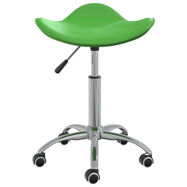 vidaXL Silla de comedor giratoria de cuero sint&eacute;tico verde