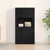 vidaXL Highboard Roble negro 80 x 33 x 150 cm Madera contrachapada