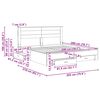 vidaXL Estructura de cama con cabecera Roble Sonoma 200 x 200 cm