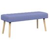vidaXL Banco con tapizado en canal Azul jeans 110 x 40 x 46 cm Tela