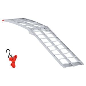 vidaXL Rampa para Motocicletas Plateado 180 x 28 x 5 cm Aluminio