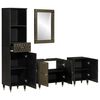 vidaXL Conjunto de muebles de ba&ntilde;o 4 piezas madera maciza de mango
