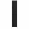 vidaXL Alacena Roble Negro 34,5 x 34 x 180 cm Madera contrachapada