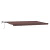 vidaXL Toldo retr&aacute;ctil manual con luces LED marr&oacute;n 600x300 cm