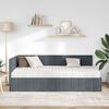 vidaXL Estructura de Cama Esquina con Colchón 2 pcs Gris Terciopelo