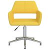 vidaXL Sillas de comedor giratorias 6 unidades tela amarillo