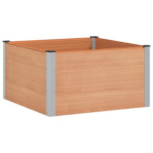 vidaXL Arriate elevado Marr&oacute;n 100 x 100 x 54 cm WPC y Aluminio