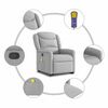 vidaXL Sill&oacute;n de masaje reclinable de pie de tela gris nube