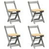 vidaXL Set comedor plegable mariposa 5 pzas Corona madera pino gris