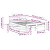 vidaXL Estructura de cama sin colch&oacute;n madera maciza marr&oacute;n 135x190 cm
