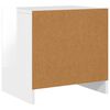 vidaXL Mesita de noche madera ingenier&iacute;a blanco brillo 45x34x44,5 cm