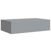 vidaXL Estantes de pared con cajón 2 uds MDF gris 40x23,5x10 cm