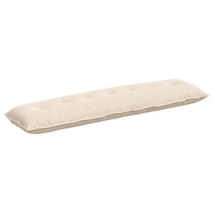 vidaXL Coj&iacute;n de Espalda Beige 200 x 50 cm Tela de microfibra
