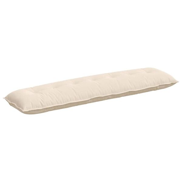 vidaXL Coj&iacute;n de Espalda Beige 200 x 50 cm Tela de microfibra