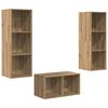 vidaXL Conjunto de mueble de TV Roble artisan Madera de ingenier&iacute;a