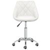vidaXL Silla de comedor giratoria cuero sintético blanco