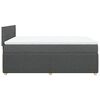 vidaXL Cama box spring con colch&oacute;n tela gris oscuro 140x190 cm