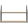 vidaXL Estanter&iacute;a de pared 2 niveles madera roble Sonoma 80x21x51 cm