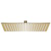 vidaXL Cabezal ducha efecto lluvia acero inox cuadrado dorado 50x50 cm