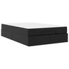 vidaXL Estructura de cama con colch&oacute;n con colch&oacute;n 2 pcs Negro PVC