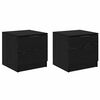 vidaXL Mueble cama 2 uds. Roble Negro 40 x 39 x 40cm