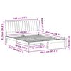 vidaXL Estructura de cama Marr&oacute;n 160 x 200 cm Madera de pino macizo