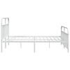 vidaXL Estructura cama sin colch&oacute;n con estribo metal blanco 200x200 cm