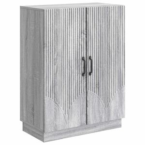 vidaXL Aparador Gris Sonoma 66 x 34,5 x 87 cm Madera de Ingenier&iacute;a