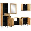 vidaXL Conjunto de muebles de ba&ntilde;o 5 piezas madera maciza mango marr&oacute;n