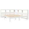 vidaXL Cama con estanter&iacute;a sin colch&oacute;n madera maciza blanca 150x200 cm