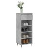 vidaXL Mueble zapatero madera contrachapada gris hormigón 40x36x105 cm