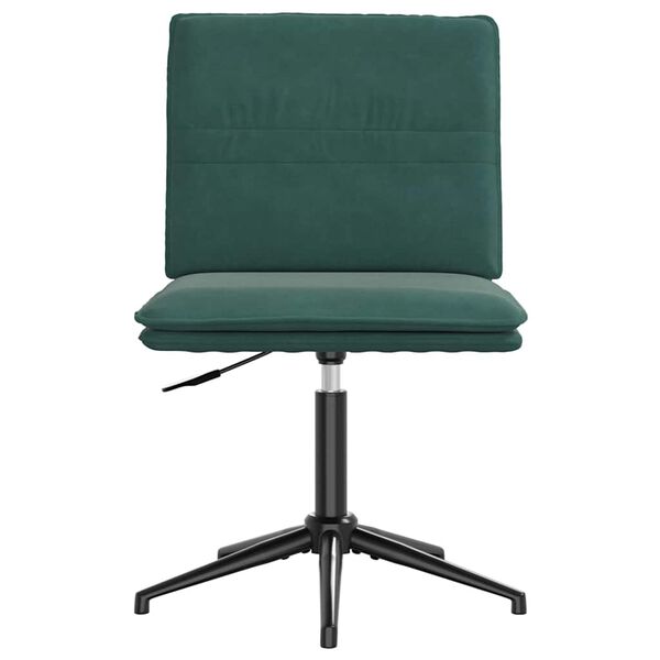 vidaXL Silla de comedor de terciopelo verde oscuro